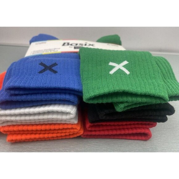 BASIX ODD SOX 6 Pairs Men's Crew Socks  Size Size 8-12 - Picture 6 of 9
